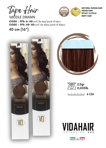 TAPE EXTENSION IN NATURAL HAIR CURLY 40/45CM 40 PCS