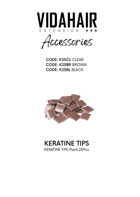 BLACK KERATIN TIPS 25PCS