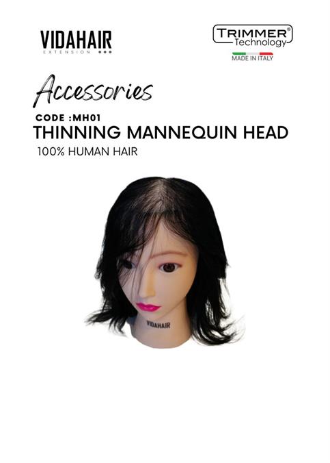 TESTINA IN CAPELLI NATURALI 100% 30/35CM