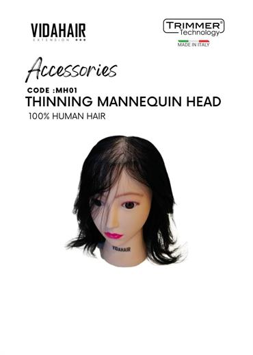 TESTINA IN CAPELLI NATURALI 100% 30/35CM